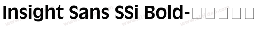 Insight Sans SSi Bold字体转换